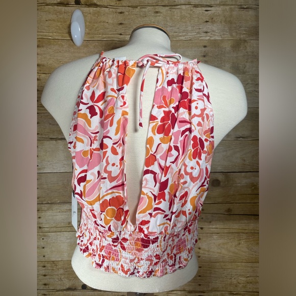NWT Japna Women's Floral Crop Top Size L - Picture 2 of 7